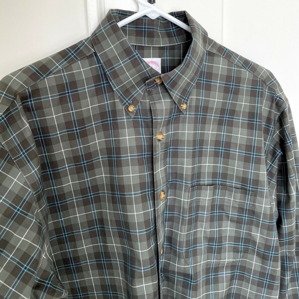 Brooks Brothers 346 L/S Button Front Dress Shirt Original Polo Medium M Non Iron